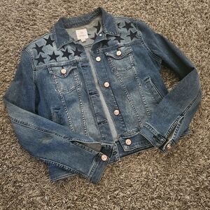 Lularoe denim jacket w/ stars small